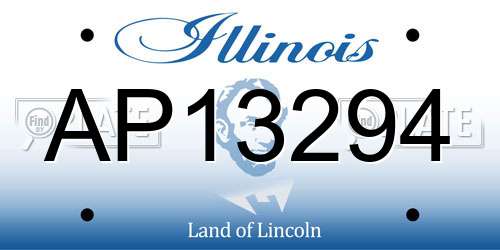 AP13294 Illinois License Plate