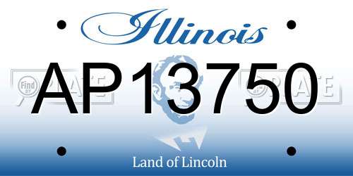 AP13750 Illinois License Plate