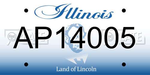 AP14005 Illinois License Plate