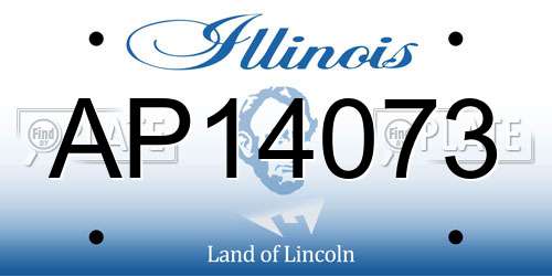 AP14073 Illinois License Plate