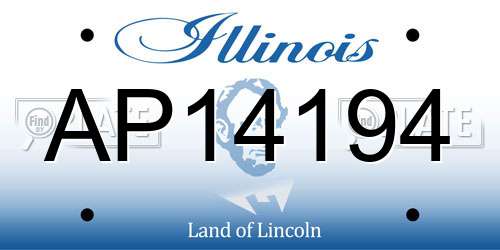 AP14194 Illinois License Plate