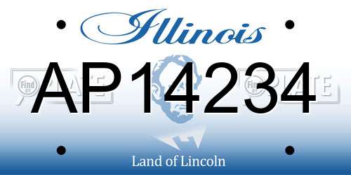 AP14234 Illinois License Plate