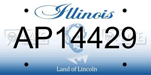 AP14429 Illinois License Plate