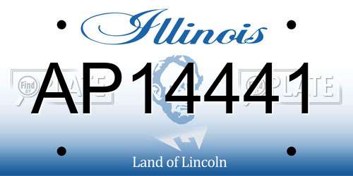 AP14441 Illinois License Plate