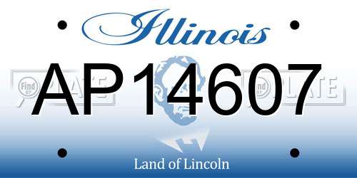 AP14607 Illinois License Plate