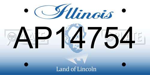 AP14754 Illinois License Plate