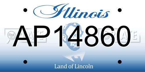 AP14860 Illinois License Plate