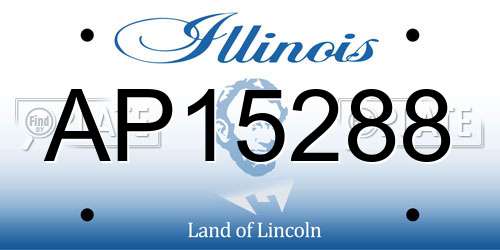 AP15288 Illinois License Plate