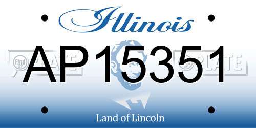 AP15351 Illinois License Plate