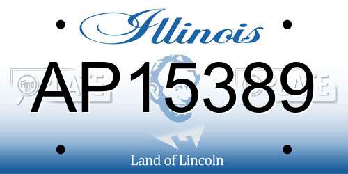 AP15389 Illinois License Plate