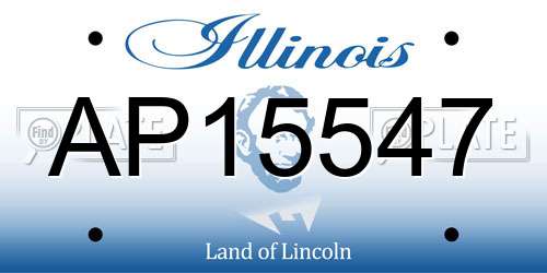 AP15547 Illinois License Plate