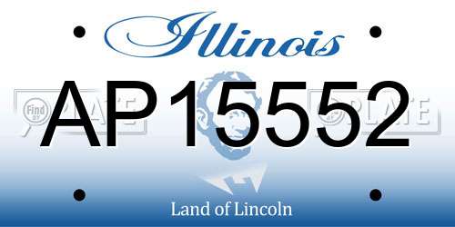 AP15552 Illinois License Plate