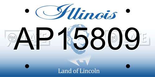 AP15809 Illinois License Plate