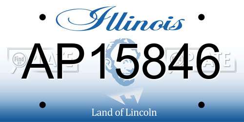 AP15846 Illinois License Plate