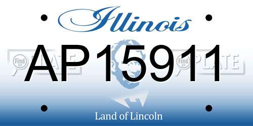 AP15911 Illinois License Plate