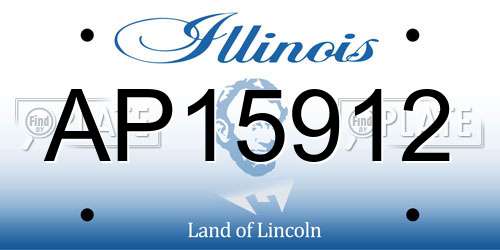 AP15912 Illinois License Plate