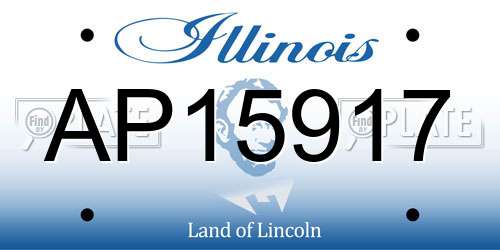 AP15917 Illinois License Plate
