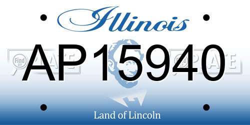 AP15940 Illinois License Plate