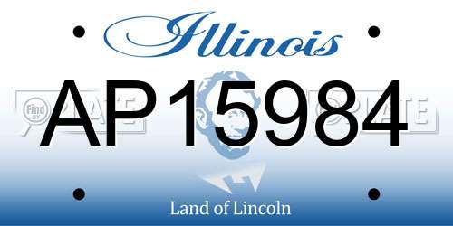 AP15984 Illinois License Plate