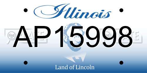 AP15998 Illinois License Plate