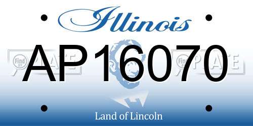 AP16070 Illinois License Plate