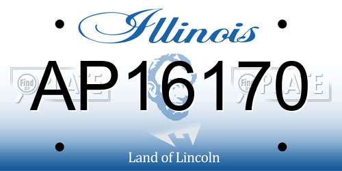 AP16170 Illinois License Plate