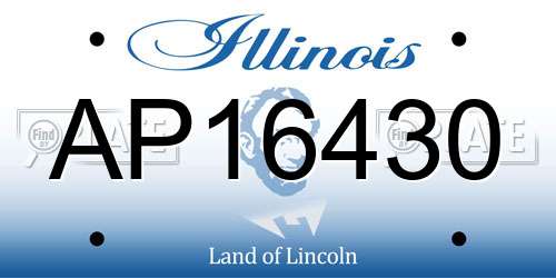 AP16430 Illinois License Plate