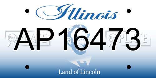 AP16473 Illinois License Plate