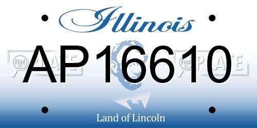 AP16610 Illinois License Plate