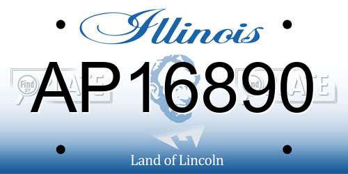 AP16890 Illinois License Plate