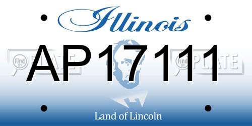 AP17111 Illinois License Plate