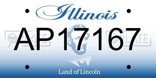 AP17167 Illinois License Plate