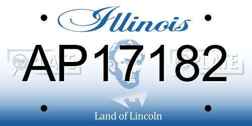AP17182 Illinois License Plate