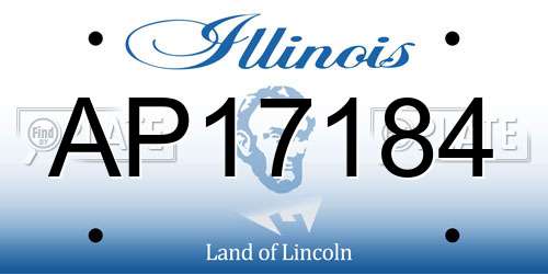 AP17184 Illinois License Plate