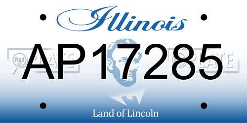 AP17285 Illinois License Plate