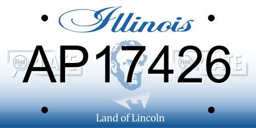 AP17426 Illinois License Plate