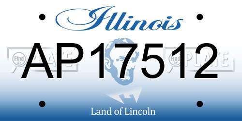 AP17512 Illinois License Plate