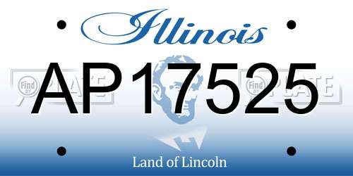 AP17525 Illinois License Plate