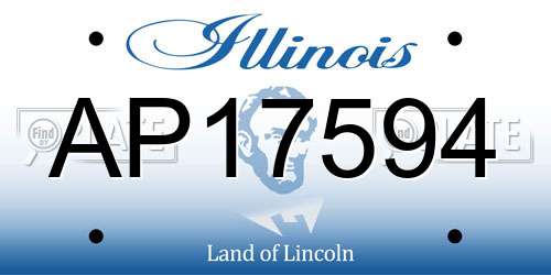 AP17594 Illinois License Plate