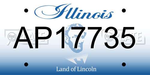 AP17735 Illinois License Plate
