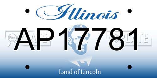 AP17781 Illinois License Plate