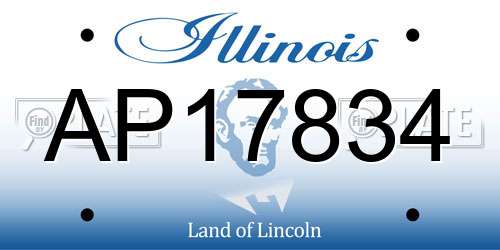 AP17834 Illinois License Plate