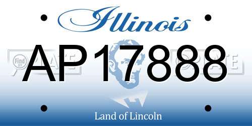 AP17888 Illinois License Plate
