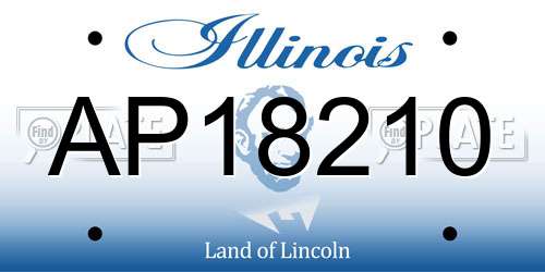 AP18210 Illinois License Plate