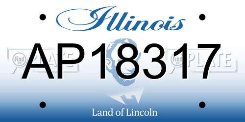 AP18317 Illinois License Plate