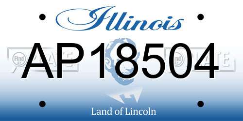 AP18504 Illinois License Plate