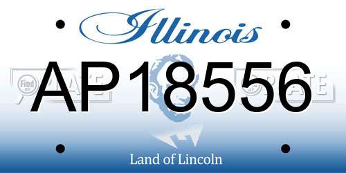 AP18556 Illinois License Plate