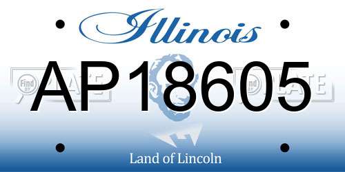 AP18605 Illinois License Plate