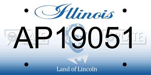 AP19051 Illinois License Plate