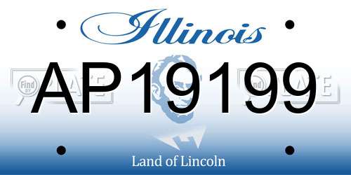AP19199 Illinois License Plate